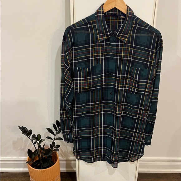 GAP Tops - GAP Vintage See Through Plaid Shirt